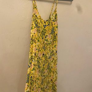 Yellow floral maxi dress